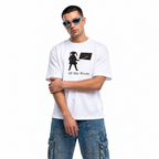 All She Wrote white unisex graphic T-shirt — model view