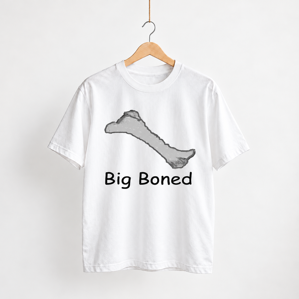 Big Boned unisex graphic T-shirt — hanger