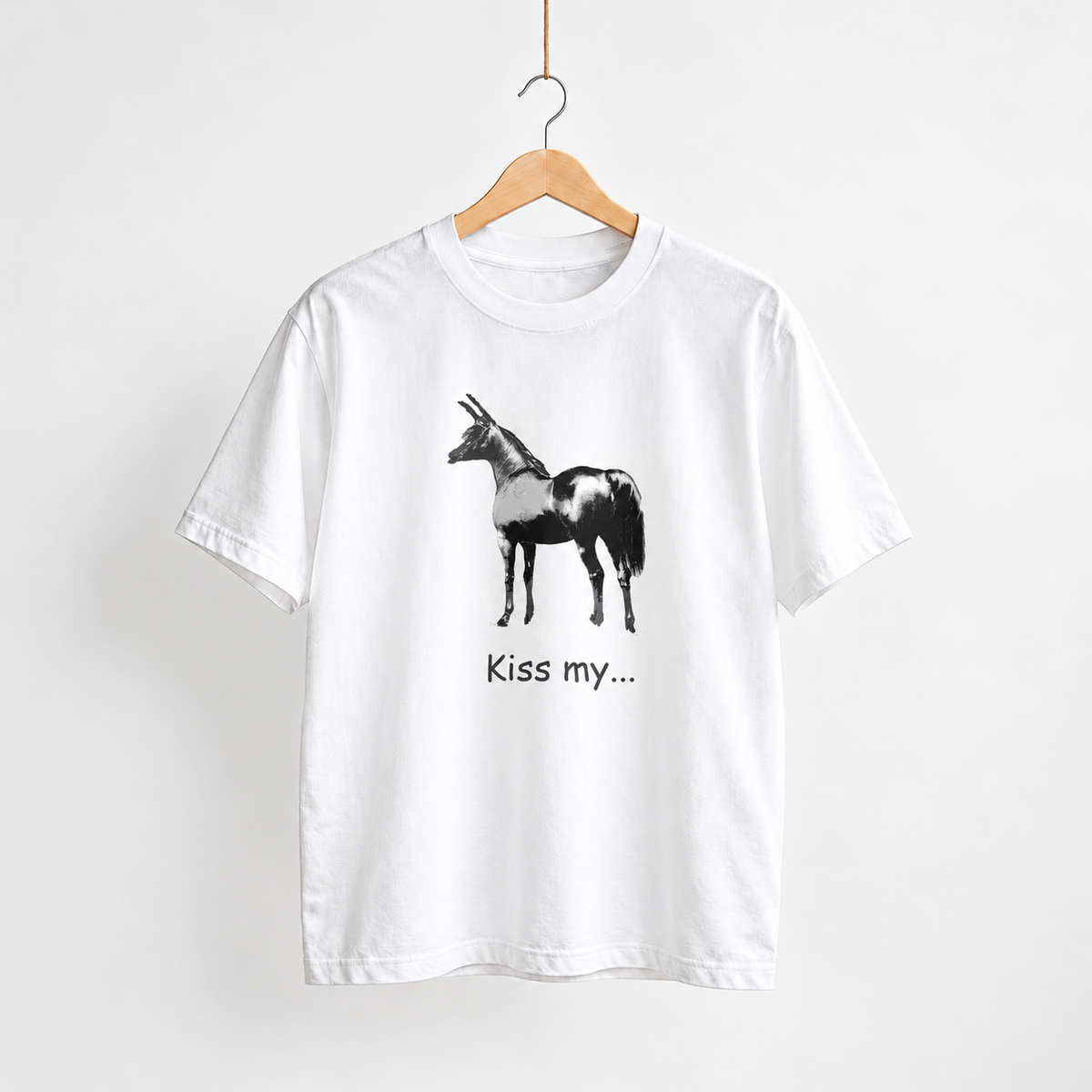 Donkey Kiss my Ass unisex graphic T-shirt — hanger
