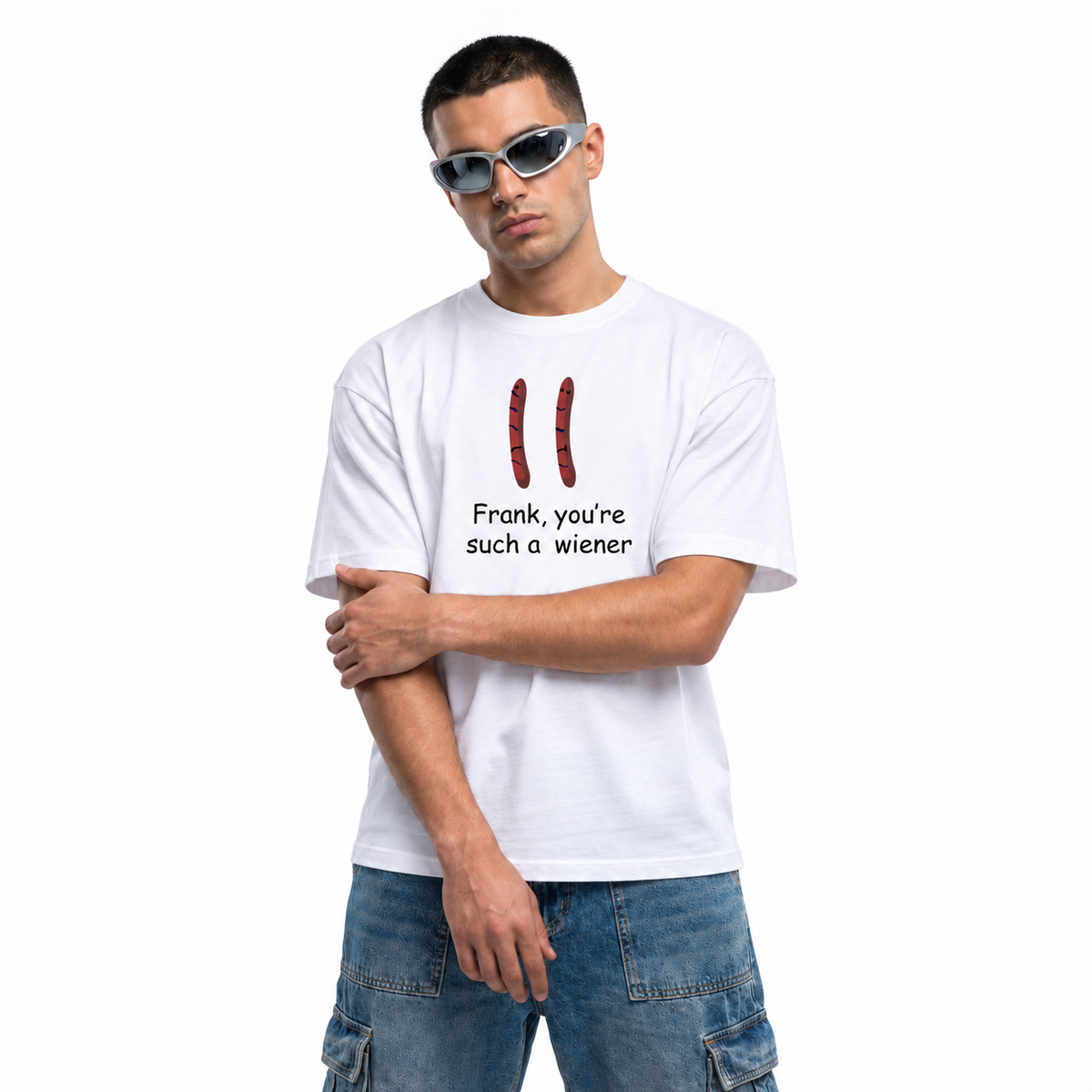 Frank weiner unisex graphic T-shirt — model