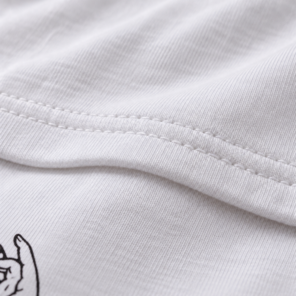 Oh Sht unisex graphic T-shirt — fabric closeup