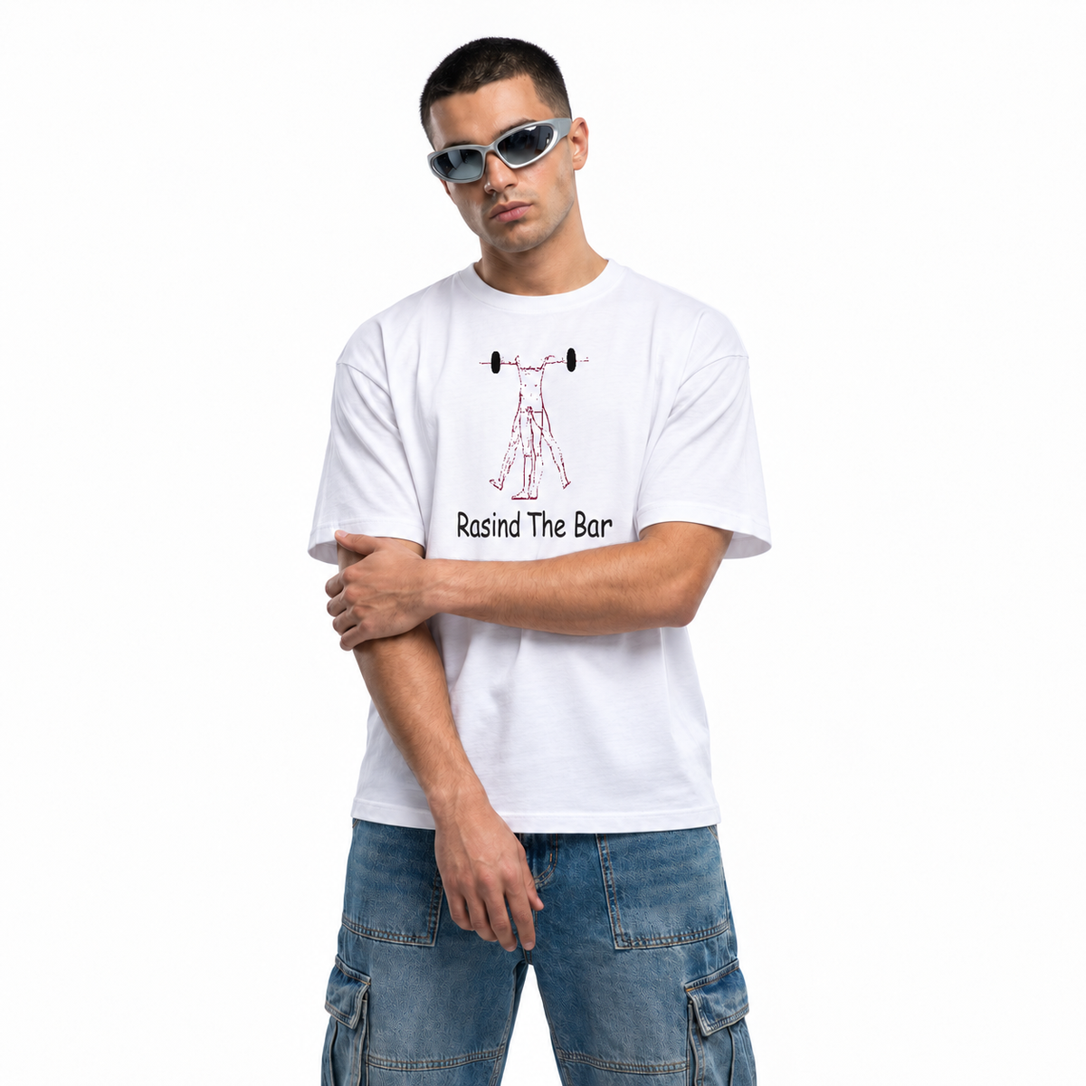Rasind Bar unisex graphic T-shirt — Model