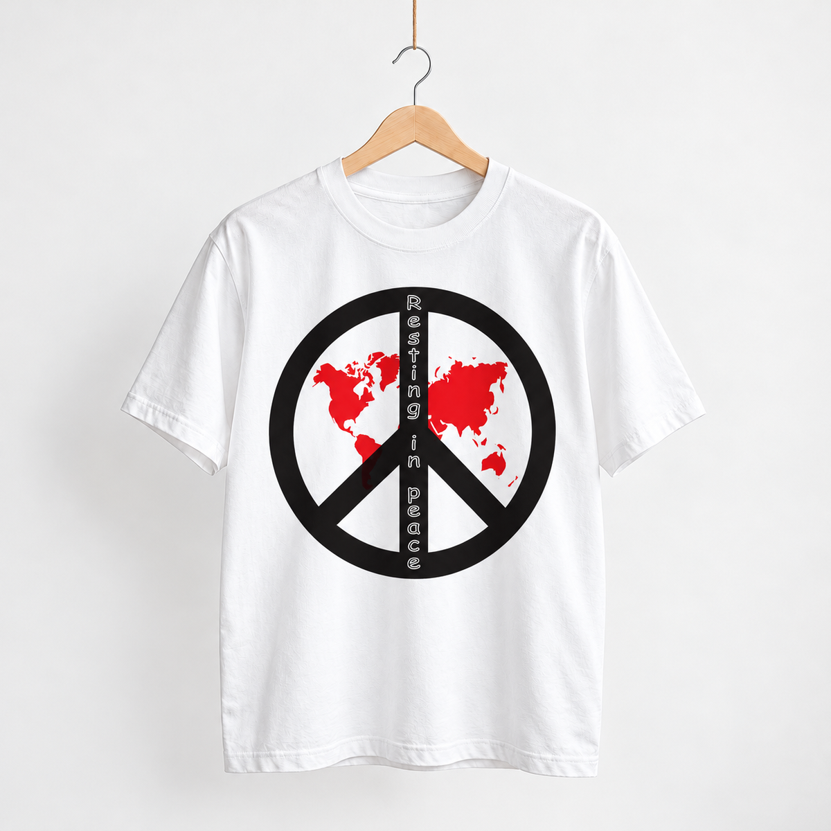 Resting in Peace unisex graphic T-shirt — hanger