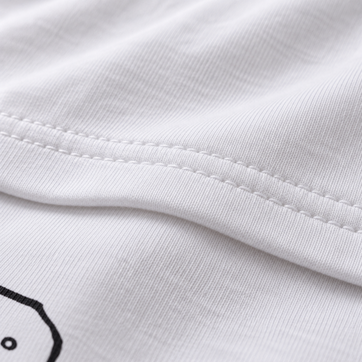 Swimmers-Built unisex graphic T-shirt — fabric closeup