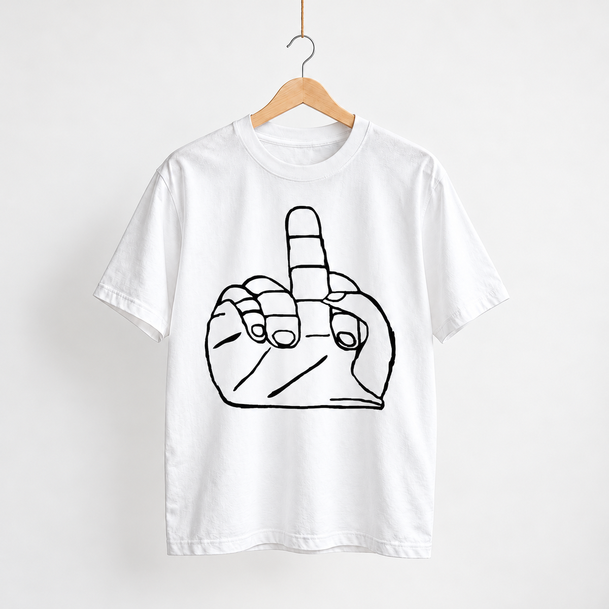 The-Finger unisex graphic T-shirt — hanger