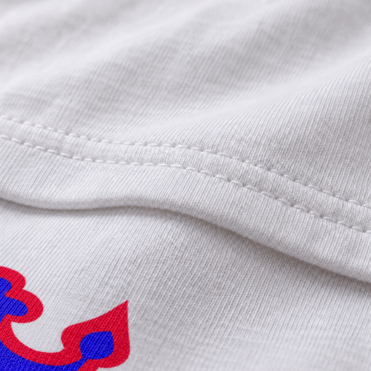 Booger King white unisex graphic T-shirt — fabric and print close-up