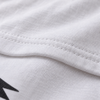 Brain Fart white unisex graphic T-shirt — fabric and print close-up