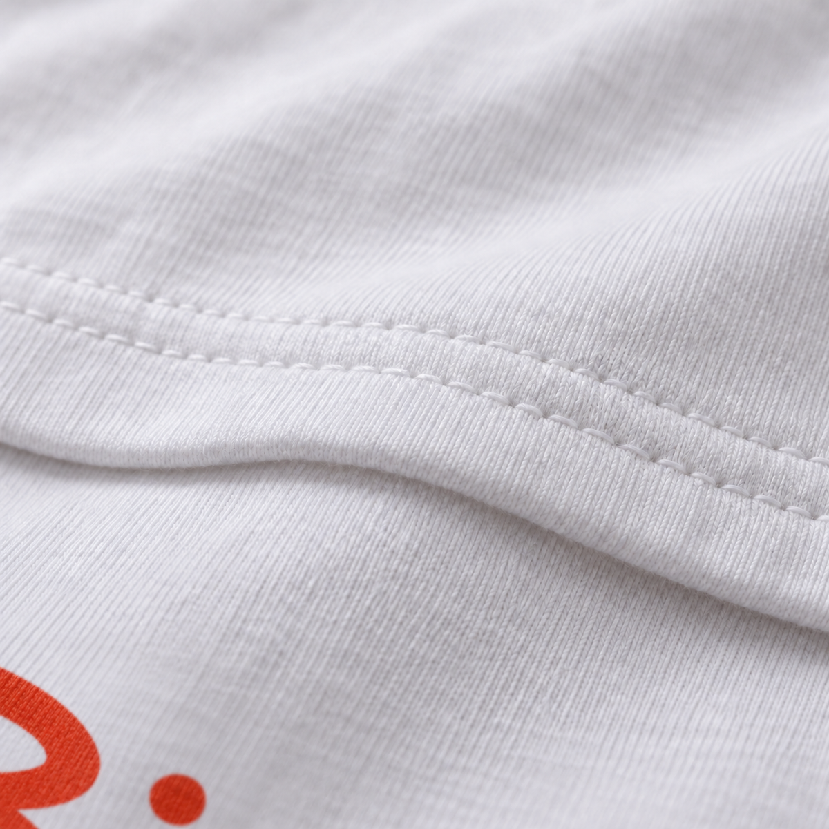 Fear white unisex graphic T-shirt — fabric and print close-up