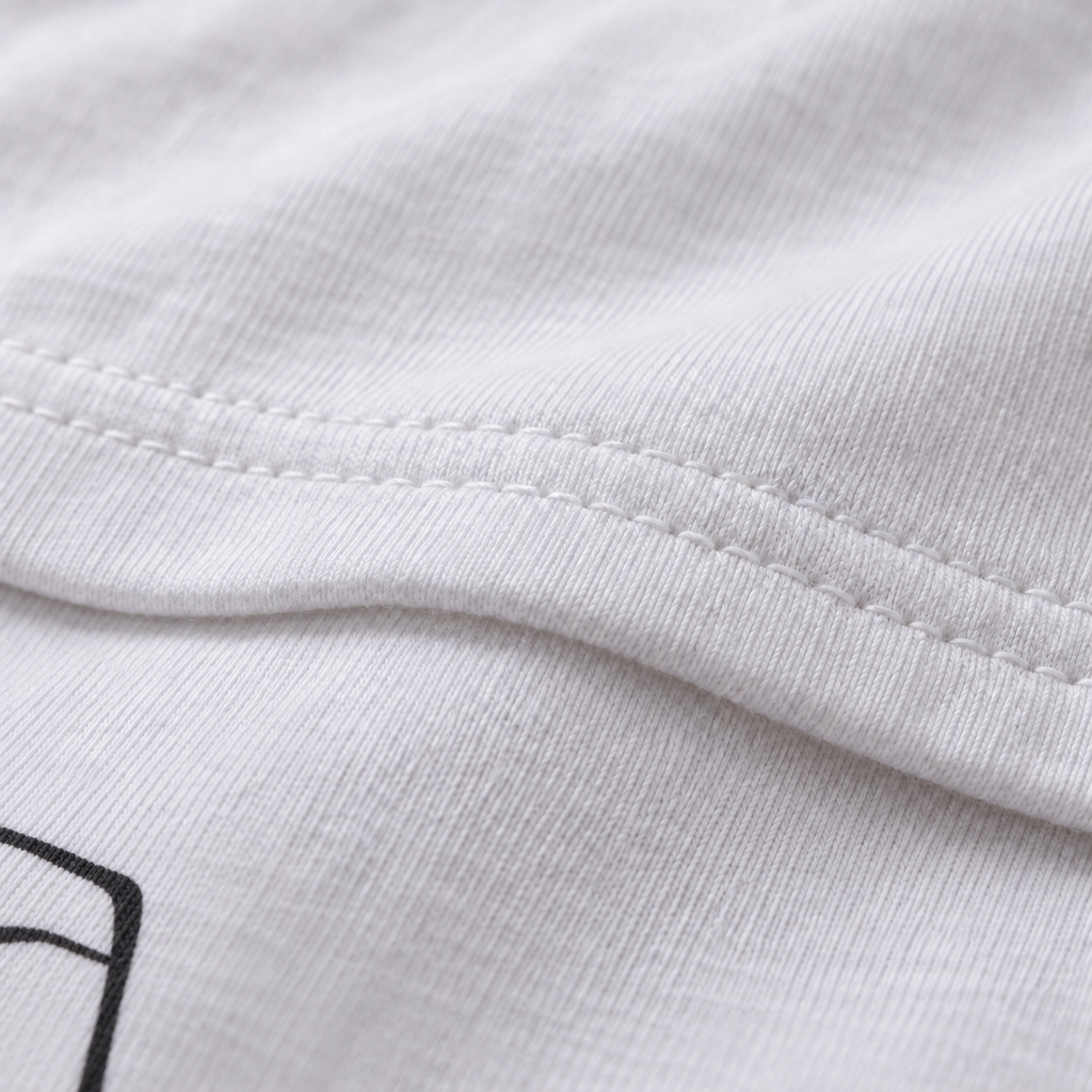 Get a Grip white unisex graphic T-shirt — fabric and print close-up