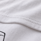Get a Grip white unisex graphic T-shirt — fabric and print close-up
