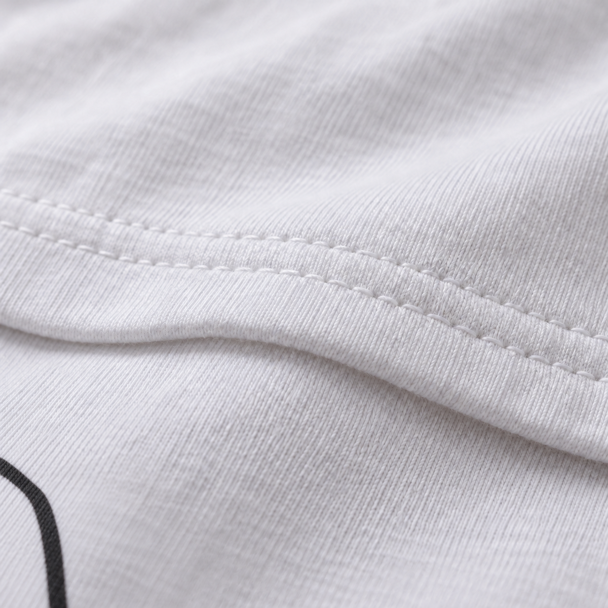 Hand Jobs white unisex graphic T-shirt — fabric and print close-up