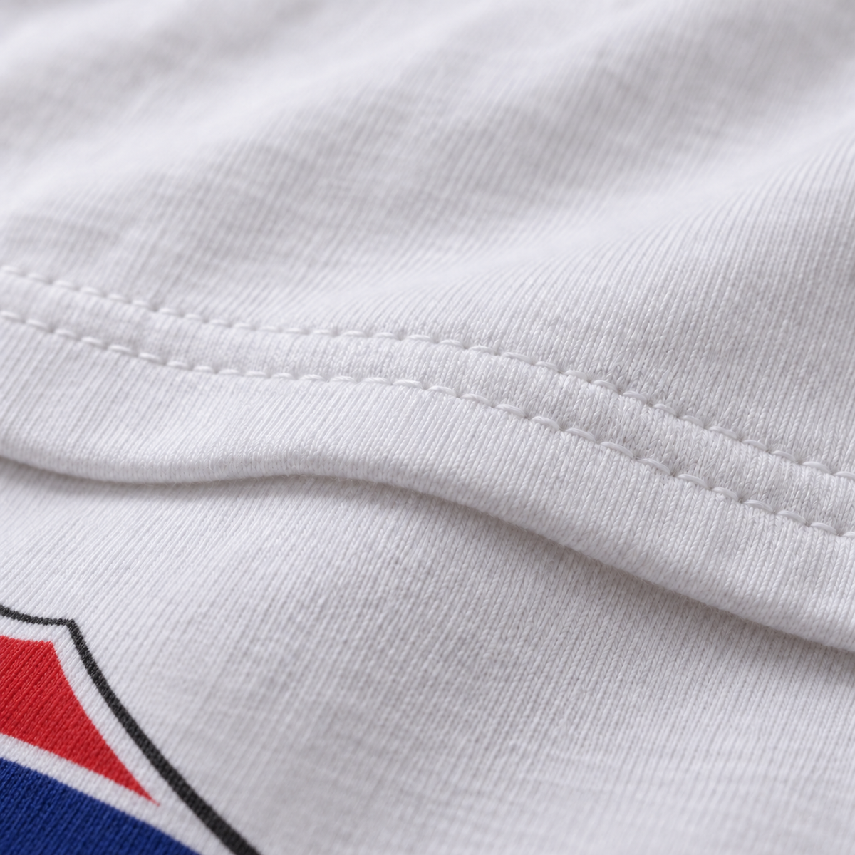 Highway 69 white unisex graphic T-shirt — fabric and print close-up