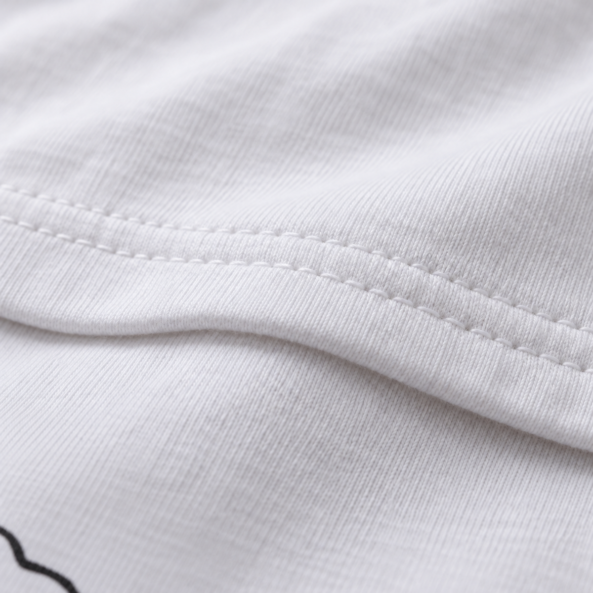 Lost That Loving Feeling white unisex graphic T-shirt — fabric and print close-up