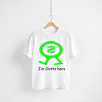 Money Talks white unisex graphic T-shirt — front view on a hanger