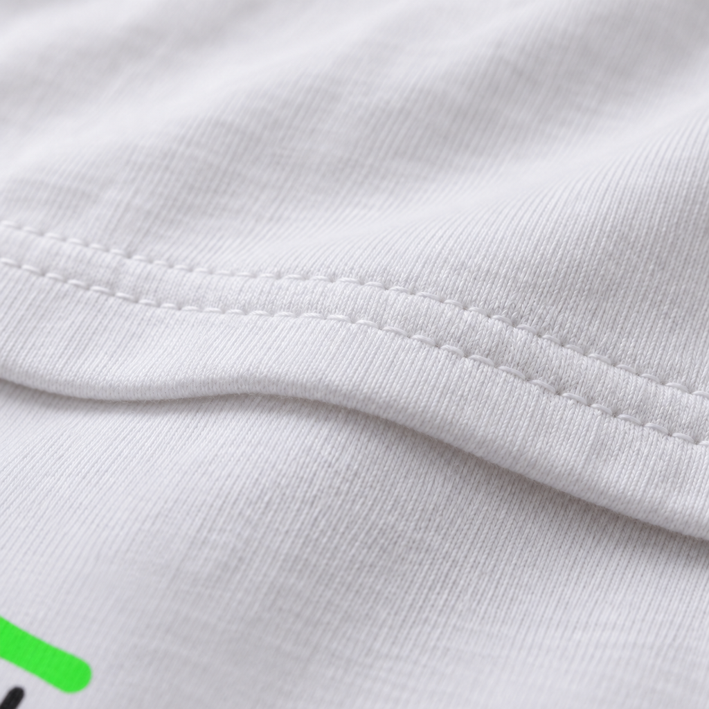 Money Talks white unisex graphic T-shirt — fabric and print close-up