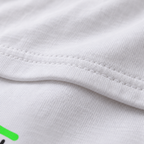 Money Talks white unisex graphic T-shirt — fabric and print close-up
